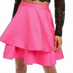 Pink Flowy Skirt with tutu underneath